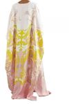 Printed Satin Silk Casual Boat Neck Kaftan