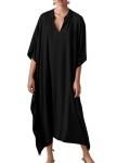 Bsubseach Black Kaftan Maxi Dress & Cover Up
