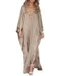 Plus Size V Neck Vintage Kaftan Dress