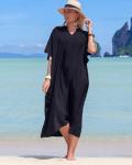 Bsubseach Black Kaftan Maxi Dress & Cover Up