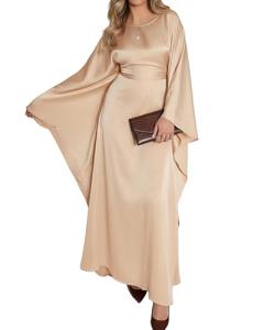 Plus Size Satin Kaftan Beach Cover-Up Dress