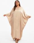 Plus Size Satin Kaftan Beach Cover-Up Dress