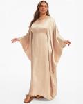 Plus Size Satin Kaftan Beach Cover-Up Dress
