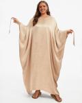 Plus Size Satin Kaftan Beach Cover-Up Dress