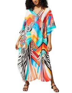Plus Size Beach Kaftan Maxi Dress Coverup