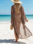 Plus Size Printed Maxi Kaftan Beach Cover-Up