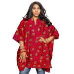 Plus Size Red African Print Kaftan for Women