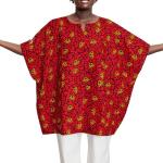 Plus Size Red African Print Kaftan for Women
