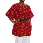 Plus Size Red African Print Kaftan for Women