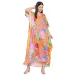 Plus Size Ethnic Print Kaftan Maxi Dress