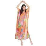 Plus Size Ethnic Print Kaftan Maxi Dress