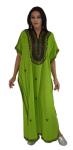 Moroccan Green Summer Beach Kaftan Dress