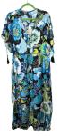 Floral Print Rayon Silk Maxi Kaftan Dress