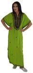 Moroccan Green Summer Beach Kaftan Dress