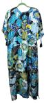 Floral Print Rayon Silk Maxi Kaftan Dress