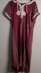 Purple Striped Moroccan Kaftan Dress for Women