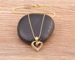 Gold Heart Pendant Necklace for Women