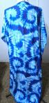 Plus Size Blue Tie-Dye Kaftan Dress
