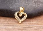 Gold Heart Pendant Necklace for Women