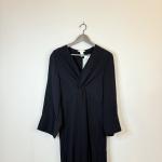 H&M Black Wrap Neck 3/4 Sleeve Kaftan Dress