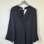 H&M Black Wrap Neck 3/4 Sleeve Kaftan Dress