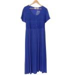 Blue Midi Kaftan Dress for Women, Size 1X