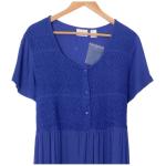 Blue Midi Kaftan Dress for Women, Size 1X