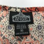 Angie Floral Print Kaftan in Dove Gray and Pink