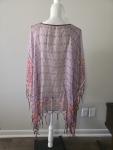 Sheer Fringe Kaftan Tunic Beach Cover Up