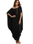 Black Oversized Maxi Kaftan Dress for Women