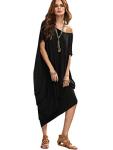 Black Oversized Maxi Kaftan Dress for Women