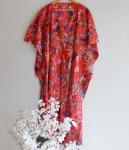 Floral Printed Cotton Kaftan Dress for Women