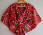 Floral Printed Cotton Kaftan Dress for Women