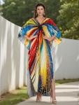 Plus Size Boho Kaftan Beach Cover Up Dress