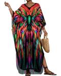 Floral Print Plus Size Kaftan Dress for Women