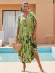 Plus Size Women's Moroccan Kaftan Bathing Suit Cover-Up