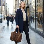 Stylish Corduroy Tote Bag with 10 Pockets