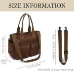 Stylish Corduroy Tote Bag with 10 Pockets