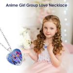 Colorful Heart Necklace for Movie Lovers