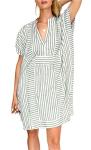 Chouyatou Women's Striped Beach Kaftan Dress - Green