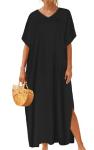 Chicgal Oversized Black Kaftan Dress for Women