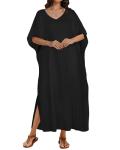 Chicgal Oversized Black Kaftan Dress for Women
