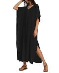 Chicgal Oversized Black Kaftan Dress for Women