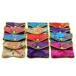 Colorful Silk Gift Bags for Jewelry, Set of 12