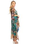 Sakkas Zeke Hi Low Printed Kaftan Dress