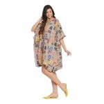 Oussum Plus Size Floral Print Kaftan Top