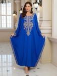 Embroidered Plus Size Beach Kaftan Dress