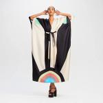 Soft Satin Print Kaftan for Beach Parties