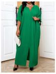 OYOANGLE Plus Size Cutout Slit Kaftan Dress