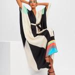 Soft Satin Print Kaftan for Beach Parties